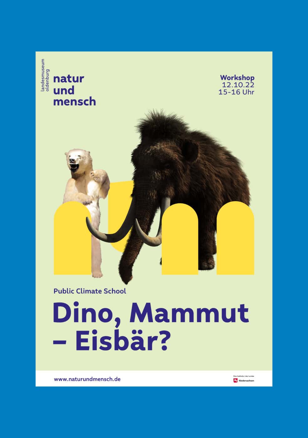 Natur und Mensch Ansicht Plakat Eisbär