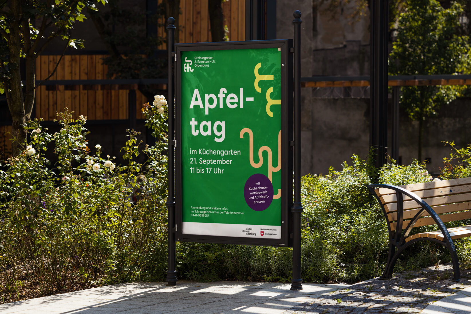 Plakat für den Apfeltag im Schlossgarten